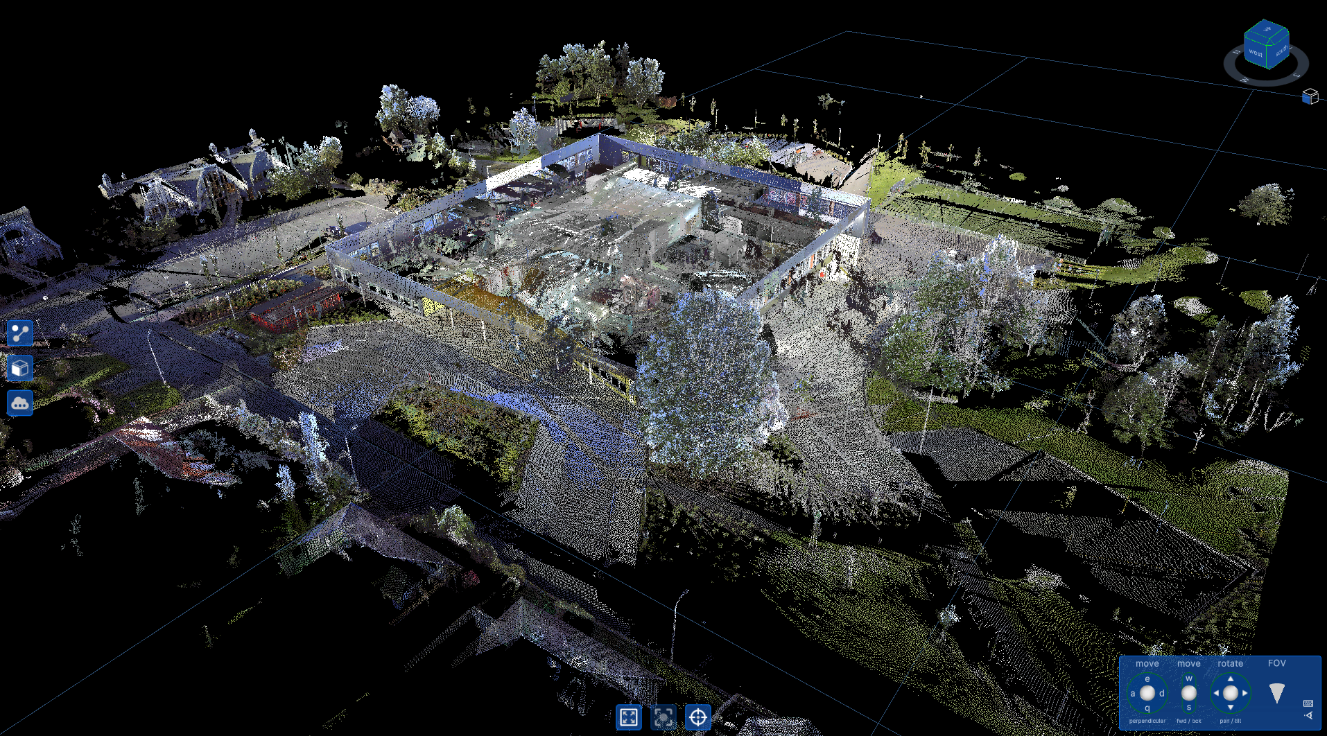 High School point cloud - iso view